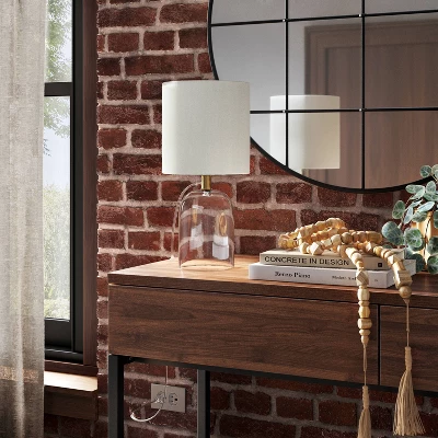 Glass Cylinder Mini Table Lamp With Open Base Clear - Threshold™ 4 Glass Cylinder Mini Table Lamp With Open Base Clear - Threshold™ - Image 2