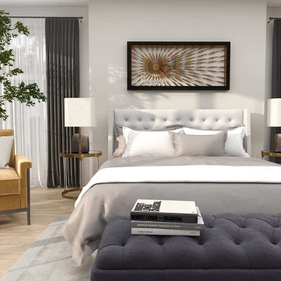 Metal Sunburst Coiled Ribbon Wall Decor With Black Frame Gold - Olivia & May 15 Metal Sunburst Coiled Ribbon Wall Decor With Black Frame Gold - Olivia & May - Image 13