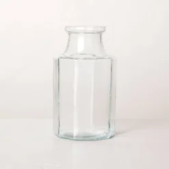 Octagonal Clear Glass Bottle Vase - Hearth & Hand™ With Magnolia -Home Decor GUEST 062dfac6 21fe 469b ba13 04b139b463be