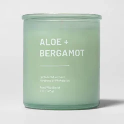 Glass Jar Aloe And Bergamot Candle Green - Threshold™ -Home Decor GUEST 073b9542 5bc7 4c27 b1bf 1bfff5fc259b