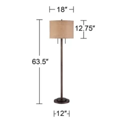 Possini Euro Design Garth Modern Floor Lamp Standing 63 1/2" Tall Oil Rubbed Bronze Burlap Fabric Drum Shade For Living Room Bedroom Office House Home 14 Possini Euro Design Garth Modern Floor Lamp Standing 63 1/2" Tall Oil Rubbed Bronze Burlap Fabric Drum Shade For Living Room Bedroom Office House Home -Home Decor GUEST 0afcbf9a df39 4526 aa07 8a9f6551bac9