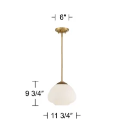 Possini Euro Design Orilla Brass Mini Pendant Light 11 3/4" Wide Mid Century Modern White Opal Glass Shade For Dining Room House Foyer Kitchen Island 13 Possini Euro Design Orilla Brass Mini Pendant Light 11 3/4" Wide Mid Century Modern White Opal Glass Shade For Dining Room House Foyer Kitchen Island -Home Decor GUEST 0b036018 f0cd 4ca0 80d3 03090efdf1b6