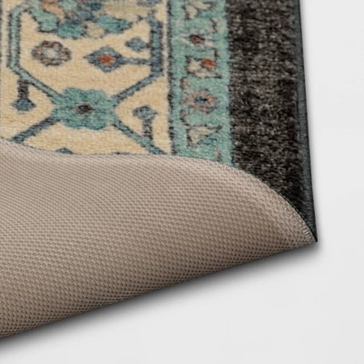 Distressed Geometric Tufted Area Rug Green - Threshold™ 5 Distressed Geometric Tufted Area Rug Green - Threshold™ - Image 3