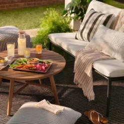 Cushioned Metal Outdoor Loveseat - Cream/Black - Hearth & Hand™ With Magnolia 14 Cushioned Metal Outdoor Loveseat - Cream/Black - Hearth & Hand™ With Magnolia -Home Decor GUEST 0b9807fc a12a 4d25 895d 973d3a712042