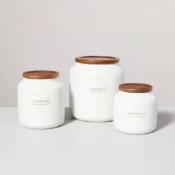 Dry Goods Stoneware Canister With Wood Lid Cream/Brown - Hearth & Hand™ With Magnolia 9 Dry Goods Stoneware Canister With Wood Lid Cream/Brown - Hearth & Hand™ With Magnolia -Home Decor GUEST 0f73bb38 e1bb 4274 ab8d dd47e5f044d2