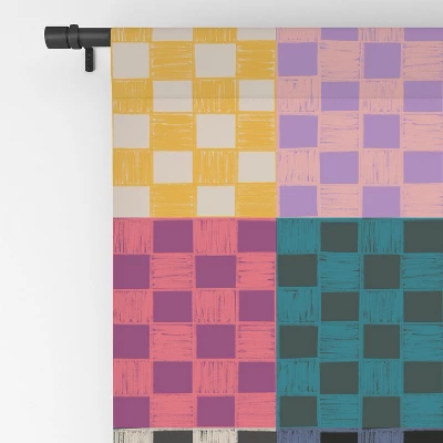 Schatzi Brown Alice Check Multi 84" X 50" Single Panel Blackout Window Curtain - Deny Designs 5 Schatzi Brown Alice Check Multi 84" X 50" Single Panel Blackout Window Curtain - Deny Designs - Image 3