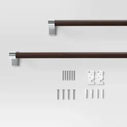 Dark Faux Wood Curtain Rod Nickel - Threshold™ 7 Dark Faux Wood Curtain Rod Nickel - Threshold™ -Home Decor GUEST 18cfa6cc 1b83 41de 8c39 f8838d63025f