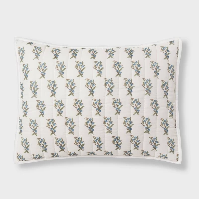 Voile Woodblock Printed Quilt Sham Ivory - Threshold™ 5 Voile Woodblock Printed Quilt Sham Ivory - Threshold™ - Image 3