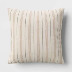 Cotton Flax Woven Striped Square Throw Pillow - Threshold™ 10 Cotton Flax Woven Striped Square Throw Pillow - Threshold™ -Home Decor GUEST 198ca62a 31c1 4b5d b1dc 9f59aefb0017