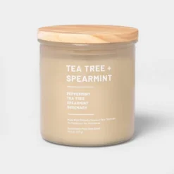 Glass Jar Tea Tree And Spearmint Candle Beige - Threshold™ -Home Decor GUEST 1ae068be c042 415c a0e0 475aaead92cf