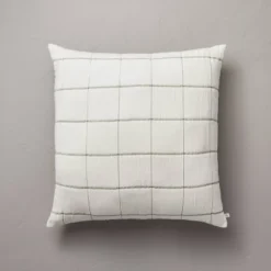 26"x26" Grid Lines Matelassé Euro Bed Pillow - Hearth & Hand™ With Magnolia 10 26"x26" Grid Lines Matelassé Euro Bed Pillow - Hearth & Hand™ With Magnolia -Home Decor GUEST 1cfc430c 3527 48f7 9177 6aa536143abe