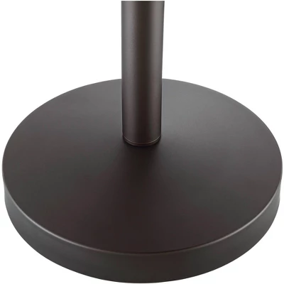 Franklin Iron Works Warwick Industrial Torchiere Floor Lamp With Side Lights 71 1/2" Tall Tiger Bronze LED Clear Seedy Glass For Living Room Reading 7 Franklin Iron Works Warwick Industrial Torchiere Floor Lamp With Side Lights 71 1/2" Tall Tiger Bronze LED Clear Seedy Glass For Living Room Reading - Image 5