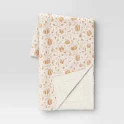 Mini Pumpkin Printed Plush With Shearling Reverse Throw Blanket - Threshold™ 13 Mini Pumpkin Printed Plush With Shearling Reverse Throw Blanket - Threshold™ -Home Decor GUEST 237115e9 eb80 4549 b675 8dff6cdea03e