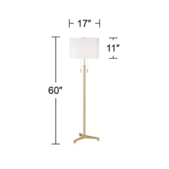 Possini Euro Design Encino Modern Tripod Floor Lamp Standing 60" Tall Brass Gold Metal Off White Fabric Drum Shade For Living Room Bedroom Office Home 12 Possini Euro Design Encino Modern Tripod Floor Lamp Standing 60" Tall Brass Gold Metal Off White Fabric Drum Shade For Living Room Bedroom Office Home -Home Decor GUEST 2804ff2d 7ac0 49c6 b869 7723a1d7e825