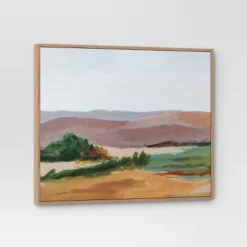 30" X 24" Landscape Framed Canvas Natural - Threshold™ -Home Decor GUEST 28cd5a64 abd3 44e9 a003 20d53f9d8105