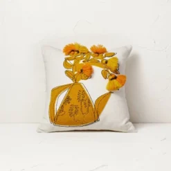 Floral Watering Pitcher Square Throw Pillow With Tassels - Opalhouse™ Designed With Jungalow™ 8 Floral Watering Pitcher Square Throw Pillow With Tassels - Opalhouse™ Designed With Jungalow™ -Home Decor GUEST 295bbf4a 7932 4570 9c93 22f266108cb5
