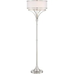 Possini Euro Design Modern Floor Lamp 64" Tall Brushed Nickel Silver Organza White Linen Drum Shade For Living Room Bedroom Office 15 Possini Euro Design Modern Floor Lamp 64" Tall Brushed Nickel Silver Organza White Linen Drum Shade For Living Room Bedroom Office -Home Decor GUEST 2e633d21 d173 4c31 9072 43ba4db338af