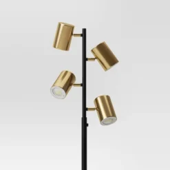 Dean Spotlight Floor Lamp Black/Brass (Includes LED Light Bulb) - Threshold™ -Home Decor GUEST 2f16513e 21a0 40c4 b946 c34743de6af1