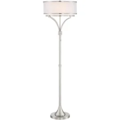 Possini Euro Design Modern Floor Lamp 64" Tall Brushed Nickel Silver Organza White Linen Drum Shade For Living Room Bedroom Office 16 Possini Euro Design Modern Floor Lamp 64" Tall Brushed Nickel Silver Organza White Linen Drum Shade For Living Room Bedroom Office -Home Decor GUEST 2f2e39ff e9bf 4d91 a0f8 80deeb6d9b9e