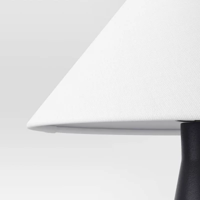 Ceramic Table Lamp With Tapered Shade Black (Includes LED Light Bulb) - Threshold™ 5 Ceramic Table Lamp With Tapered Shade Black (Includes LED Light Bulb) - Threshold™ - Image 3