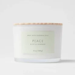 Wood Lidded Glass Wellness Peace Candle - Threshold™ -Home Decor GUEST 2feb914f 8f52 46ab 912d 8ae6fe7aa3f3