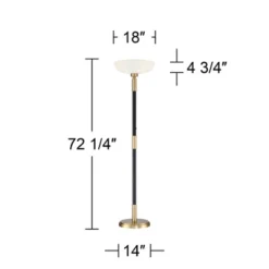 Possini Euro Design Modern Torchiere Floor Lamp Light Blaster LED 72.25" Tall Antique Brass And Matte Black Opal Glass For Living Room Bedroom 16 Possini Euro Design Modern Torchiere Floor Lamp Light Blaster LED 72.25" Tall Antique Brass And Matte Black Opal Glass For Living Room Bedroom -Home Decor GUEST 33d3cc3d 06e9 42bb b86e e88f18ba922e