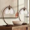 Possini Euro Design Modern Desk Lamps Set Of 2 With USB Port 22 1/2" High Bronze LED Clear Seeded Glass Shade For Bedroom Office 1 Possini Euro Design Modern Desk Lamps Set Of 2 With USB Port 22 1/2" High Bronze LED Clear Seeded Glass Shade For Bedroom Office -Home Decor GUEST 34976a31 4f09 478f bd04 3e0111ffd8e4