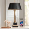 Barnes And Ivy Georgetown Traditional Desk Lamp 28 1/2" Tall Warm Brass With USB Charging Port Black Shade For Bedroom Living Room Bedside Office Kids 1 Barnes And Ivy Georgetown Traditional Desk Lamp 28 1/2" Tall Warm Brass With USB Charging Port Black Shade For Bedroom Living Room Bedside Office Kids -Home Decor GUEST 366883a7 8794 4dd2 b88f 8378e778ca50