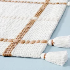 Bold Cross Stripes Tassel Rug Cream/Tan - Hearth & Hand™ With Magnolia 10 Bold Cross Stripes Tassel Rug Cream/Tan - Hearth & Hand™ With Magnolia -Home Decor GUEST 370f86ee 553d 4bb6 baf5 8193ac52cf37