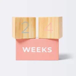 Milestone Blocks - Pink And Natural Wood - Cloud Island™ -Home Decor GUEST 412a20d5 bccb 4265 9460 cd7eee98d5ca