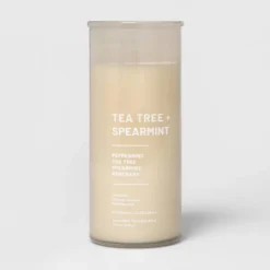 Glass Jar Tea Tree And Spearmint Candle Beige - Threshold™ -Home Decor GUEST 434e2c58 7289 446e 882b 54bfd8670075
