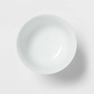 80oz Porcelain Beaded Footed Serving Bowl White - Threshold™ 4 80oz Porcelain Beaded Footed Serving Bowl White - Threshold™ - Image 2