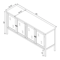 Wood & Glass 4-Door Sideboard Buffet Cabinet - Brown - Hearth & Hand™ With Magnolia 15 Wood & Glass 4-Door Sideboard Buffet Cabinet - Brown - Hearth & Hand™ With Magnolia -Home Decor GUEST 4a14d344 a1c5 4f66 889d 58eee1dcb1d3