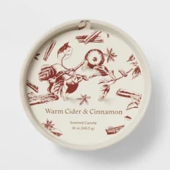 Textured Straight Side Ceramic Warm Cider & Cinnamon Candle White - Threshold™ -Home Decor GUEST 4d4a178e e5e3 4dad a13d 9c123014361b