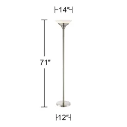 Possini Euro Design Metro Modern Torchiere Floor Lamp 71" Tall Brushed Nickel Frosted White Acrylic Shade For Living Room Reading Bedroom Office House 12 Possini Euro Design Metro Modern Torchiere Floor Lamp 71" Tall Brushed Nickel Frosted White Acrylic Shade For Living Room Reading Bedroom Office House -Home Decor GUEST 4f3fc5e2 f026 46ca 87c6 c900ff124dd0