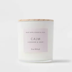 Wood Lidded Glass Wellness Calm Candle - Threshold™ 9 Wood Lidded Glass Wellness Calm Candle - Threshold™ -Home Decor GUEST 518451c6 213f 4303 ad48 fec583907229