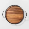 Wooden Lazy Susan With Metal Trim Brown/Black - Hearth & Hand™ With Magnolia 1 Wooden Lazy Susan With Metal Trim Brown/Black - Hearth & Hand™ With Magnolia -Home Decor GUEST 530407be a33f 4095 b1a0 66e007531253