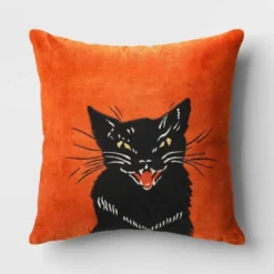 Fierce Cat Applique Cotton Velvet Square Halloween Throw Pillow - Threshold™ 10 Fierce Cat Applique Cotton Velvet Square Halloween Throw Pillow - Threshold™ -Home Decor GUEST 5426fcb6 46c0 47d1 b6fc b5526f44bb40