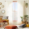 1pc Sheer Banded Geo Macrame Window Curtain Panel White - Opalhouse™ Designed With Jungalow™ 1 1pc Sheer Banded Geo Macrame Window Curtain Panel White - Opalhouse™ Designed With Jungalow™ -Home Decor GUEST 5558f3f4 e289 4fce 89ab ad882207829f