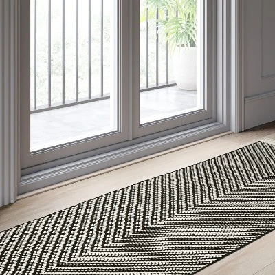 Chevron Woven Area Rug Black/White - Project 62™ 4 Chevron Woven Area Rug Black/White - Project 62™ - Image 2