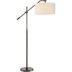Possini Euro Design Industrial Floor Lamp Adjustable Arm 62.5" Tall Oiled Bronze Metal Light Brown Linen Drum Shade For Living Room Reading 14 Possini Euro Design Industrial Floor Lamp Adjustable Arm 62.5" Tall Oiled Bronze Metal Light Brown Linen Drum Shade For Living Room Reading -Home Decor GUEST 573c1af1 0c98 4e89 ad2d 7247d349f417
