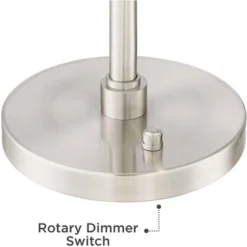 Possini Euro Design Eliptik Modern Desk Table Lamp 24 1/2" High Satin Nickel LED Swing Arm Adjustable Height For Bedroom Living Room Nightstand Office 13 Possini Euro Design Eliptik Modern Desk Table Lamp 24 1/2" High Satin Nickel LED Swing Arm Adjustable Height For Bedroom Living Room Nightstand Office -Home Decor GUEST 57f95403 f17c 44cc 98ac ed3ad7d4f9f9