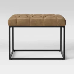 Trubeck Tufted Metal Base Ottoman Faux Leather - Threshold™ 12 Trubeck Tufted Metal Base Ottoman Faux Leather - Threshold™ -Home Decor GUEST 6157a7ff 1bf7 44e1 b846 3ae5cf7f4815
