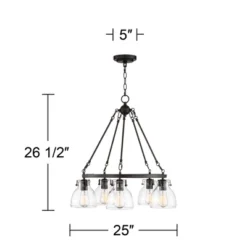 Possini Euro Design Bellis Bronze Wagon Wheel Pendant Chandelier 25" Wide Modern Clear Glass 5-Light Fixture For Dining Room House Kitchen Island Home 16 Possini Euro Design Bellis Bronze Wagon Wheel Pendant Chandelier 25" Wide Modern Clear Glass 5-Light Fixture For Dining Room House Kitchen Island Home -Home Decor GUEST 618dbfc5 4583 4867 8ae1 6096256d5a37