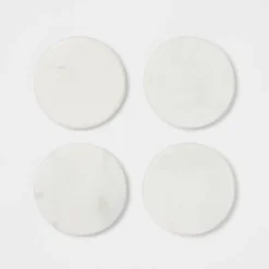 4pk Marble Coasters White - Threshold™ -Home Decor GUEST 637cb091 4c4f 4ade a059 3bf46991e130