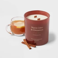 20oz Glass Woodwick Warm Cider & Cinnamon Candle - Threshold™ 7 20oz Glass Woodwick Warm Cider & Cinnamon Candle - Threshold™ -Home Decor GUEST 64390187 c7e1 4a52 a9b1 939b79729d4d