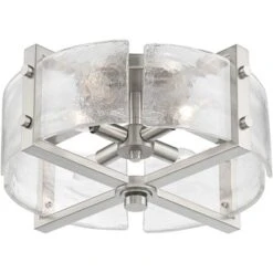 Possini Euro Design Prane Modern Industrial Ceiling Light Semi Flush Mount Fixture 17" Wide Brushed Nickel 4-Light Warped Glass For Bedroom Kitchen 14 Possini Euro Design Prane Modern Industrial Ceiling Light Semi Flush Mount Fixture 17" Wide Brushed Nickel 4-Light Warped Glass For Bedroom Kitchen -Home Decor GUEST 67a99e33 3ded 4f1c 8926 ed44f24e2ae9