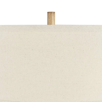 360 Lighting Cody Rustic Farmhouse Table Lamps 24 1/2" High Set Of 2 Beige Textured Pebble Drum Shade For Bedroom Living Room Bedside Nightstand House 4 360 Lighting Cody Rustic Farmhouse Table Lamps 24 1/2" High Set Of 2 Beige Textured Pebble Drum Shade For Bedroom Living Room Bedside Nightstand House - Image 2