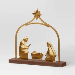 3pc Metal Christmas Nativity Scene Figurine Set - Wondershop™ Gold -Home Decor GUEST 6f71a657 af48 4636 9ecb 15d0d7e15980
