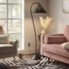 Arc Neck Floor Lamp With Natural Shade Black (Includes LED Light Bulb) - Threshold™ -Home Decor GUEST 729ae968 4f16 465c 8758 76ea5c18101e